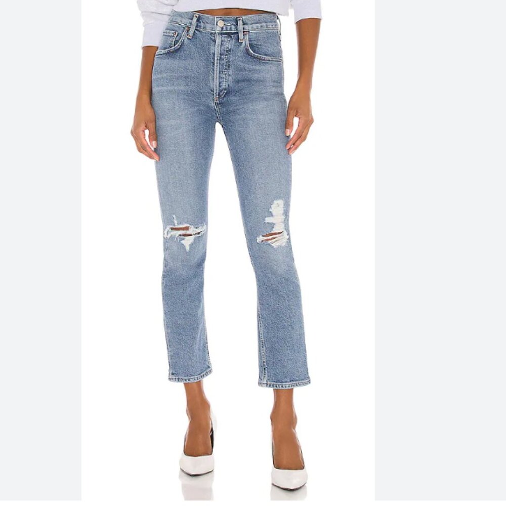 AGOLDE Jeans Riley High Rise Straight Crop 27